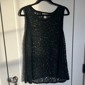 🛍️Banana Republic Heritage Black rayon Sleeveless Tank Top Tunic L